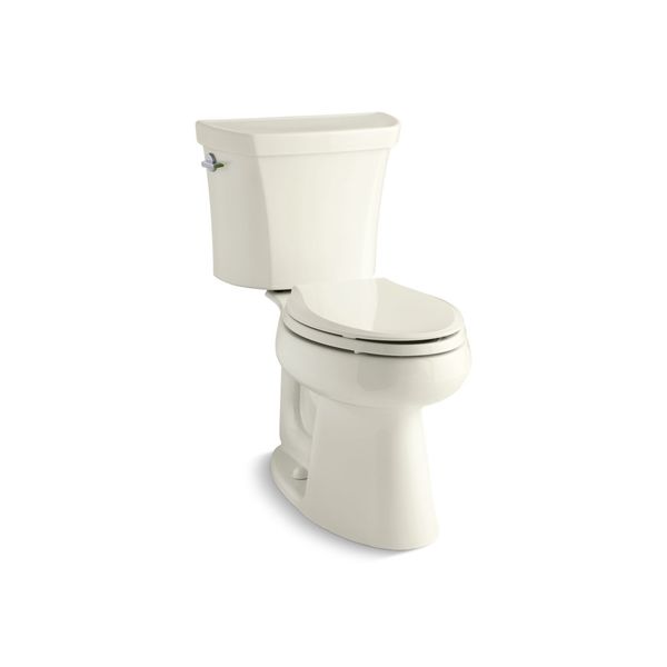 Kohler Elongated Dual-Flush Chair Height Toilet, Elongated, Biscuit 3989-96